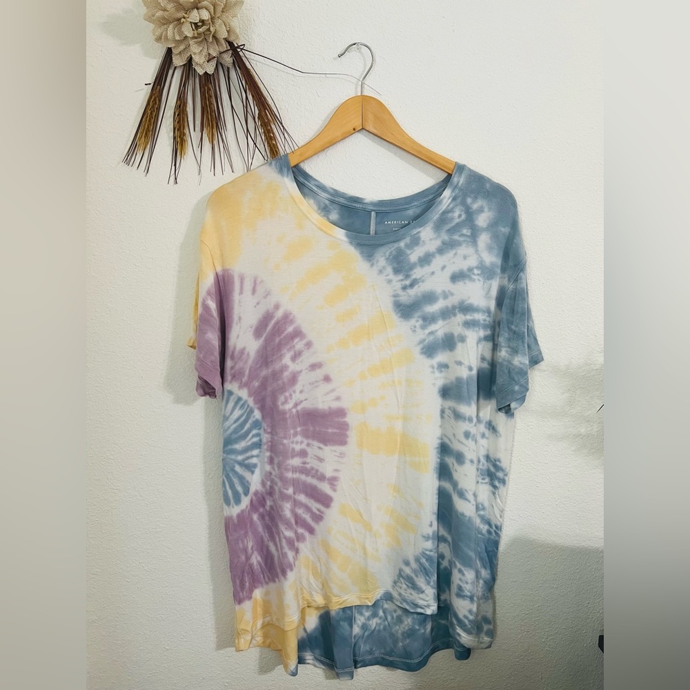 American Eagle Oversized Soft & Sexy Tie-Dye Crew Neck Tee Size Medium - Picture 3 of 7